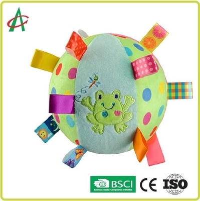 6 inch Baby Plush Rattle, Nhiều màu Tag Rattle Ball