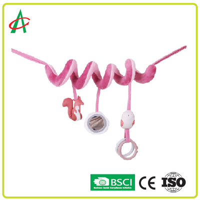 Màu sắc tươi sáng CE / BSCI Đồ chơi thú nhồi bông xoắn ốc Pram cho bé