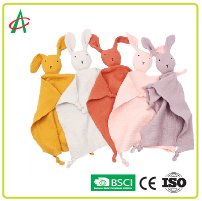 OEM Muslin Đồ chơi chăn bông cho trẻ sơ sinh Động vật nhồi bông hữu cơ