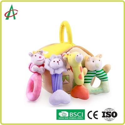 ASTM Huggable Plush Rattle Toys with PP Cotton Filled