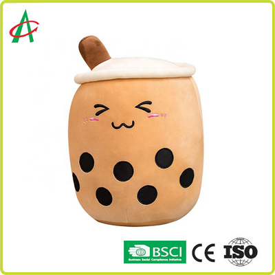 Gối sang trọng OEM Bubble Tea có biểu tượng cảm xúc thêu