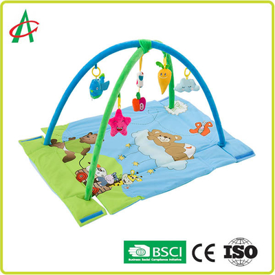Thảm chơi cho bé có thể giặt được gấp lại 76cm Nhiều màu với đồ chơi nhồi bông dễ thương