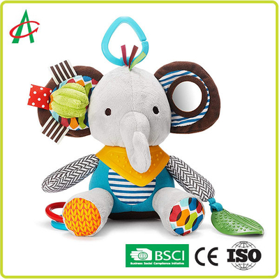 Đồ chơi sang trọng cho động vật trẻ em 6 inch, Đồ chơi Rattle voi được chứng nhận CE