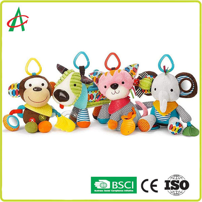 Đồ chơi sang trọng cho động vật trẻ em 6 inch, Đồ chơi Rattle voi được chứng nhận CE