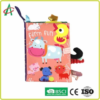 Sách mềm 23cm cho trẻ sơ sinh, Sách ISO9001 Rag cho trẻ sơ sinh
