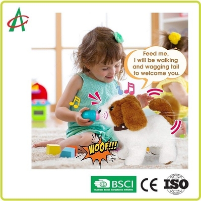 9,8 '' Chó con thú nhồi bông tương tác đi bộ sủa hát