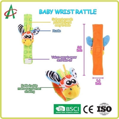 3,36 Ounces Baby Plush Rattle, ASTM Foot and Wrist Rattles