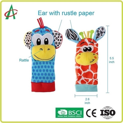 3,36 Ounces Baby Plush Rattle, ASTM Foot and Wrist Rattles