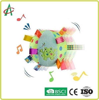 6 inch Baby Plush Rattle, Nhiều màu Tag Rattle Ball