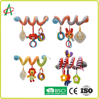 21 * 10cm Nôi an toàn Động vật nhồi bông, EN71 Đồ chơi Rattle treo trẻ em