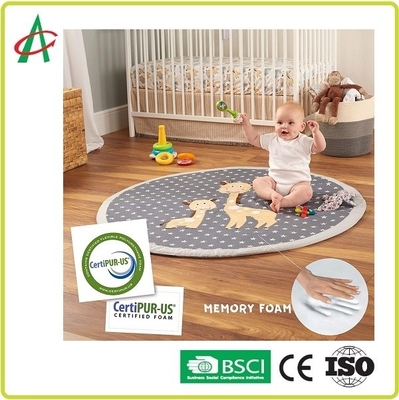 Thảm chơi trẻ em có thể giặt được không trơn EN71 Vải có kết cấu siêu mềm