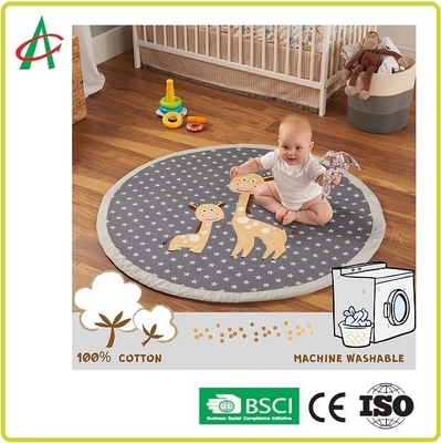 Thảm chơi trẻ em có thể giặt được không trơn EN71 Vải có kết cấu siêu mềm