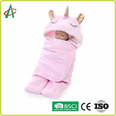 Túi ngủ Flannel Unicorn Pillow Pillow 65x75cm Với Velcro cho trẻ sơ sinh