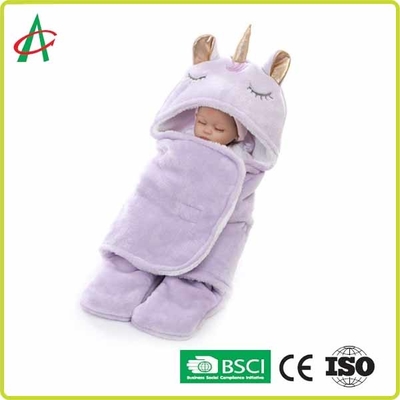Túi ngủ Flannel Unicorn Pillow Pillow 65x75cm Với Velcro cho trẻ sơ sinh