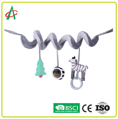 Màu sắc tươi sáng CE / BSCI Đồ chơi thú nhồi bông xoắn ốc Pram cho bé