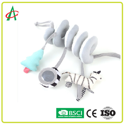 Màu sắc tươi sáng CE / BSCI Đồ chơi thú nhồi bông xoắn ốc Pram cho bé