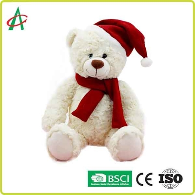 Gấu bông sang trọng 25cm ôm được với mũ Giáng sinh