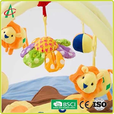 Sư tử tròn có thể giặt được Sang trọng cho bé Mat cho bé sơ sinh Tummy Time Gym Mat