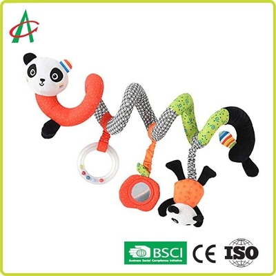 BSCI Baby Panda Đồ chơi xoắn ốc sang trọng có gương tùy chỉnh