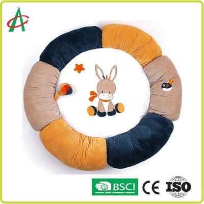 AZO Vải bOA miễn phí Thảm chơi cho bé tập thể dục với đồ chơi động vật sang trọng mini