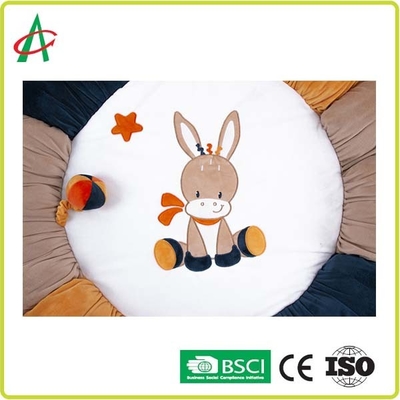AZO Vải bOA miễn phí Thảm chơi cho bé tập thể dục với đồ chơi động vật sang trọng mini