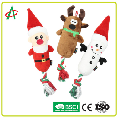 EN71 Máy có thể giặt được Đồ chơi cho chó bằng dây thừng sang trọng với bộ đồ chơi Giáng sinh