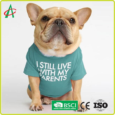 ODM hoàn toàn thủ công may áo sơ mi bông thú cưng với tên in