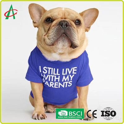 ODM hoàn toàn thủ công may áo sơ mi bông thú cưng với tên in