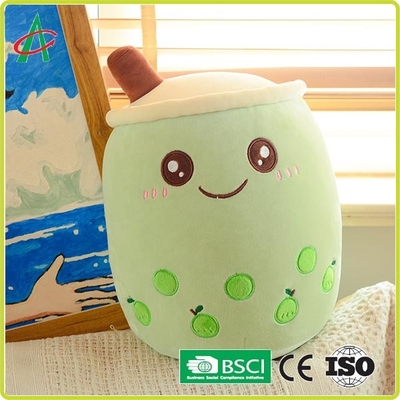 Gối sang trọng OEM Bubble Tea có biểu tượng cảm xúc thêu