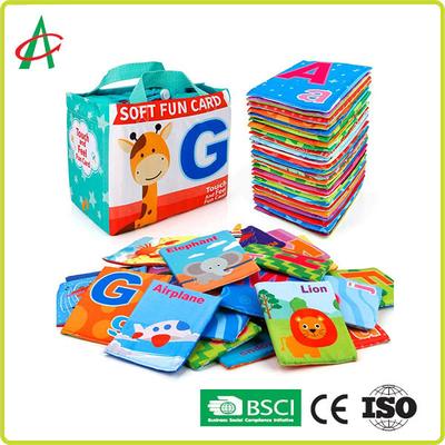 Polyester Giáo dục sớm Bảng chữ cái Sách mềm cho trẻ sơ sinh