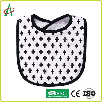 100% bông chải kỹ Unisex Baby Drool Yếm có nút điều chỉnh