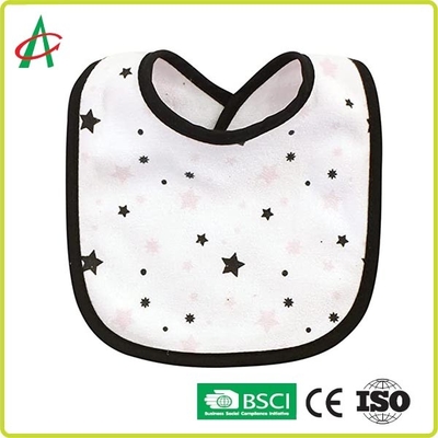 100% bông chải kỹ Unisex Baby Drool Yếm có nút điều chỉnh