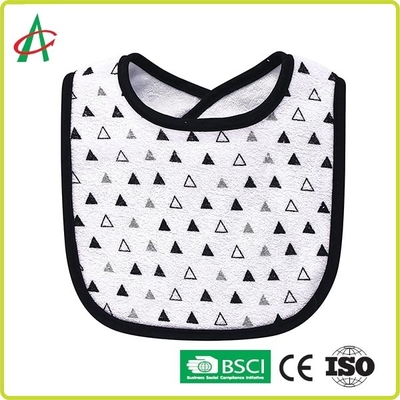 100% bông chải kỹ Unisex Baby Drool Yếm có nút điều chỉnh