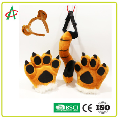 BSCI BPA Đuôi hổ miễn phí, Chân và dây buộc tóc Động vật nhồi bông Đồ chơi sang trọng