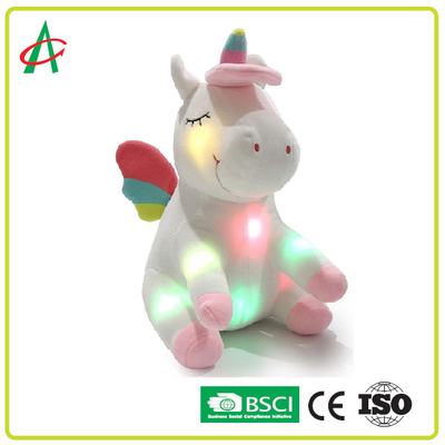 Âm nhạc & Thắp sáng Đồ chơi thú bông mềm mại sang trọng Unicorn