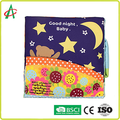 BSCI Polyester 9 Mục cảm giác Sách hoạt động cho trẻ sơ sinh