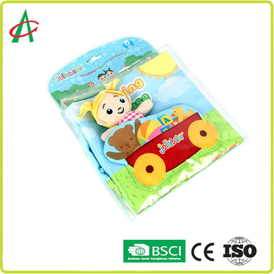 BSCI Polyester 9 Mục cảm giác Sách hoạt động cho trẻ sơ sinh