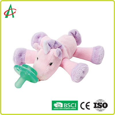 Động vật nhồi bông kỳ lân dễ thương 7 &quot;x 6&quot; với núm vú giả